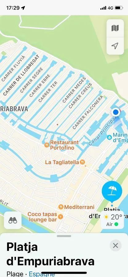 Apt Port Rhodes C, 2 Chbres, 2 Terrasses, Vue Sur Canal Principal De La Marina Et Sur Les Pyrenees Daire Empuriabrava İspanya